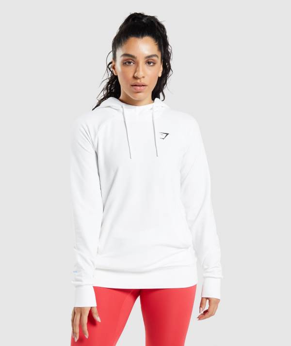 Damske Mikiny S Kapucňou Gymshark Training Biele | AQ8790243